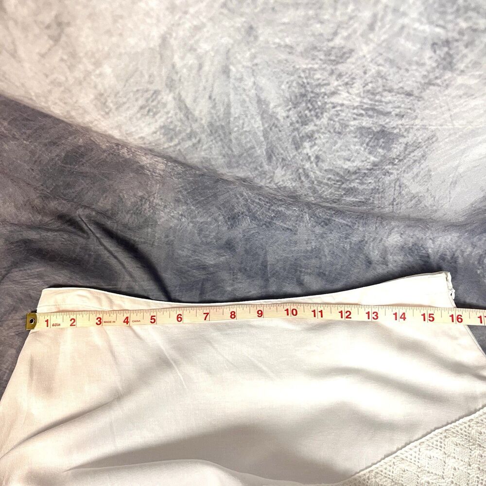 Carol Little White Linen Midi A-Line Skirt Size 10 Lace Trim Lined Cottagecore - Picture 10 of 14